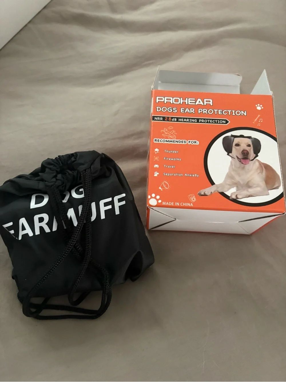 Orange Dog Ear Protection Earmuffs for Dogs